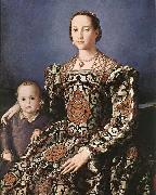 Eleonora of Toledo with her son Giovanni de- Medici BRONZINO, Agnolo